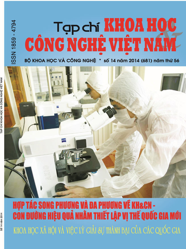 Tạp chí Khoa học và Công nghệ Việt Nam số 14 năm 2014 (681)