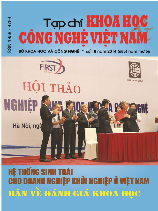 Tạp chí Khoa học và Công nghệ Việt Nam số 18 năm 2014 (685)