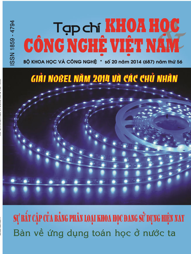 Tạp chí Khoa học và Công nghệ Việt Nam số 20 năm 2014 (687)