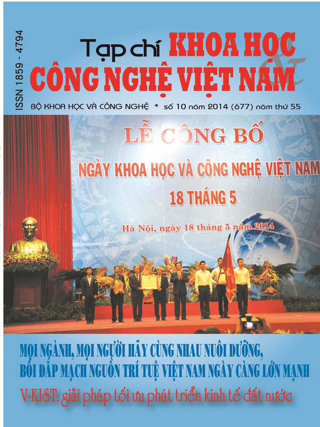 Tạp chí Khoa học và Công nghệ Việt Nam số 10 năm 2014 (677)