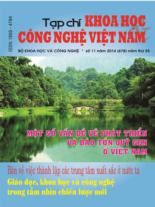 Tạp chí Khoa học và Công nghệ Việt Nam số 11 năm 2014 (678)