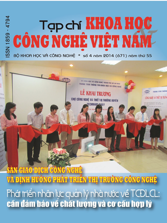Tạp chí Khoa học và Công nghệ Việt Nam số 4 năm 2014 (671)