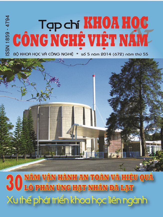 Tạp chí Khoa học và Công nghệ Việt Nam số 5 năm 2014 (672)