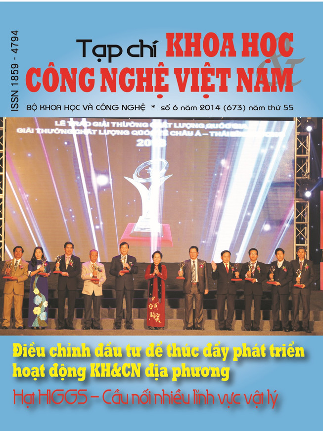 Tạp chí Khoa học và Công nghệ Việt Nam số 6 năm 2014 (673)