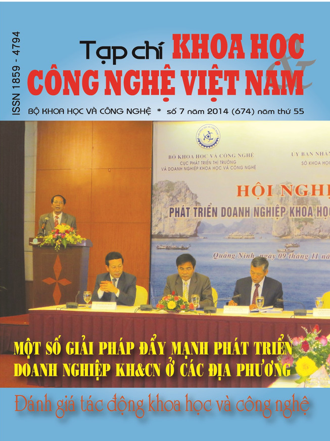 Tạp chí Khoa học và Công nghệ Việt Nam số 7 năm 2014 (674)