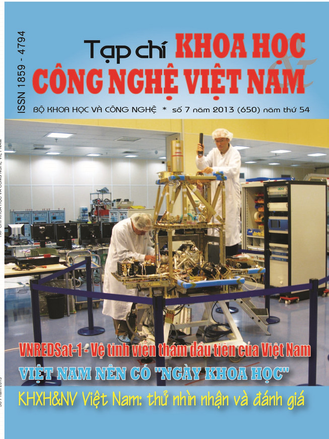 Tạp chí Khoa học và Công nghệ Việt Nam số 7 năm 2013 (650)
