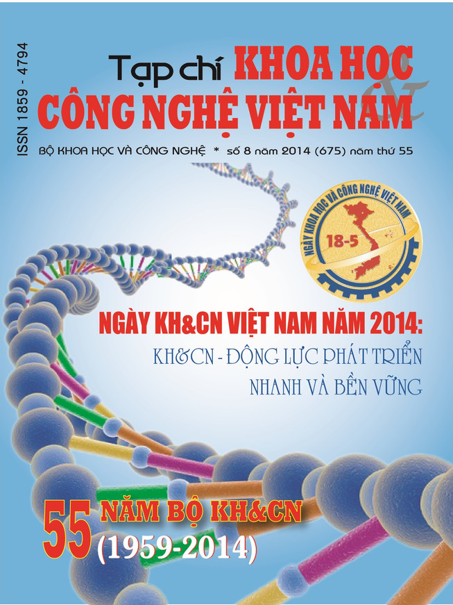 Tạp chí Khoa học và Công nghệ Việt Nam số 8 năm 2014 (675)