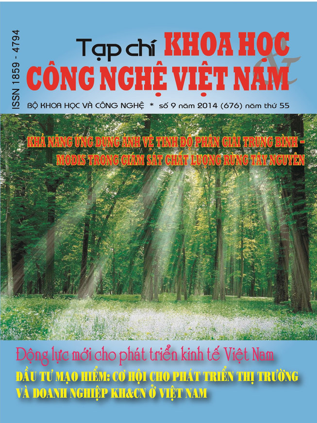 Tạp chí Khoa học và Công nghệ Việt Nam số 9 năm 2014 (676)