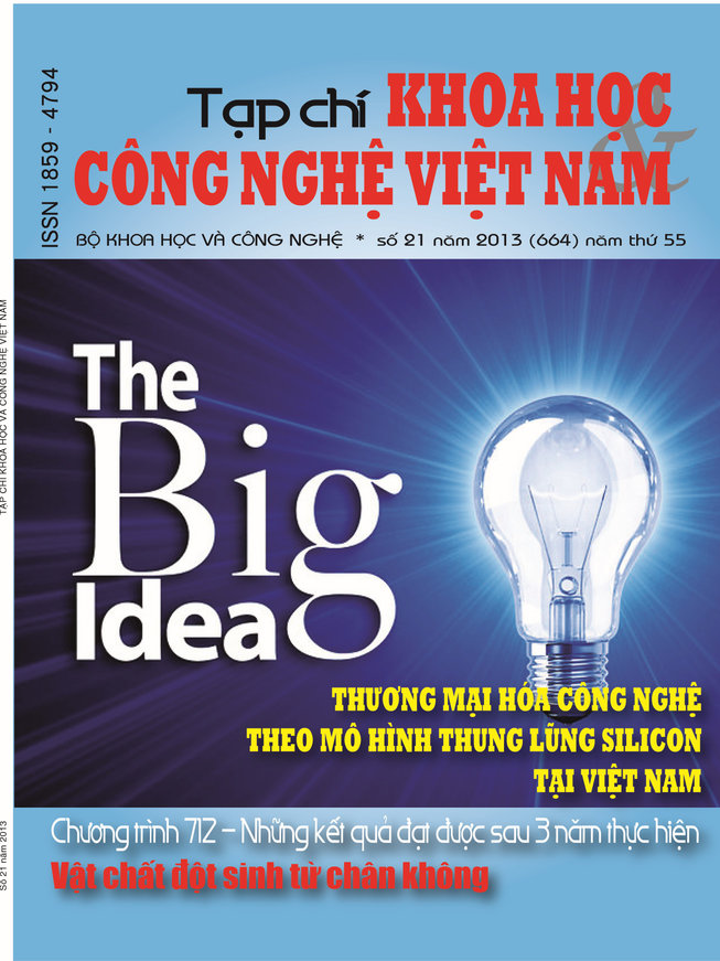 Tạp chí Khoa học và Công nghệ Việt Nam số 21 năm 2013 (664)