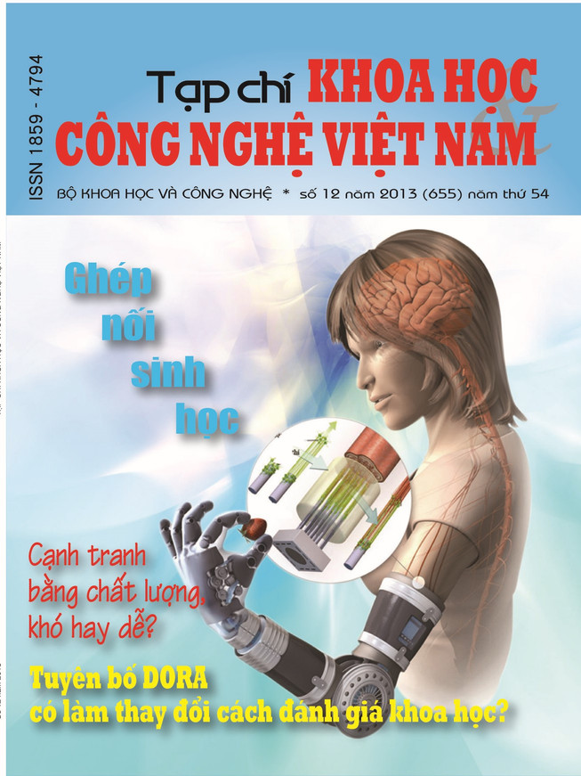 Tạp chí Khoa học và Công nghệ Việt Nam số 12 năm 2013 (655)