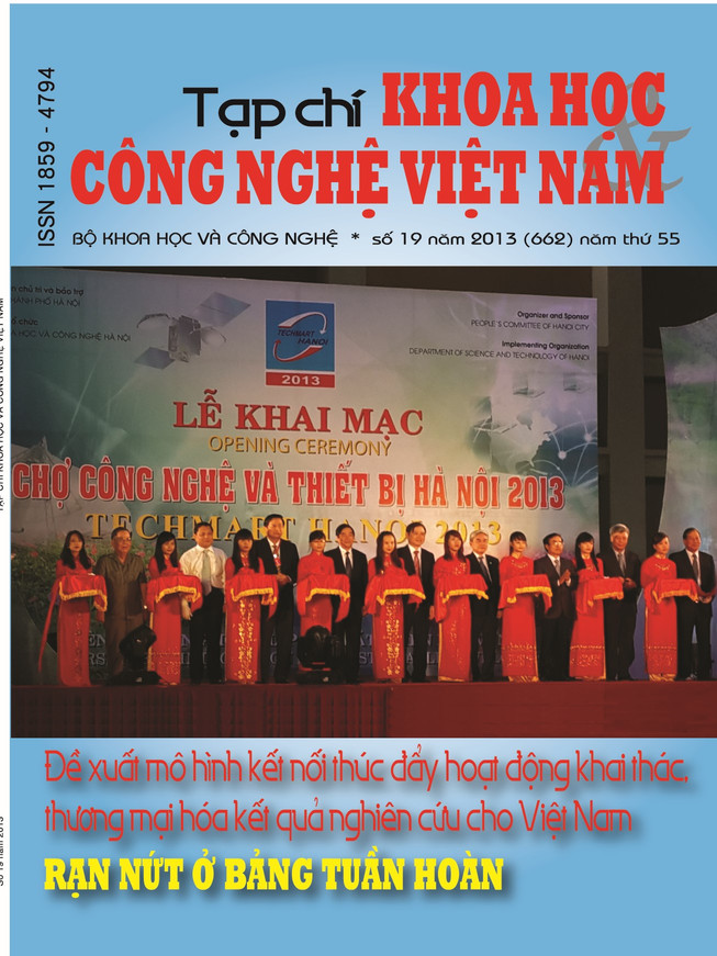 Tạp chí Khoa học và Công nghệ Việt Nam số 19 năm 2013 (662)