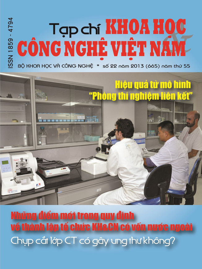 Tạp chí Khoa học và Công nghệ Việt Nam số 22 năm 2013 (665)