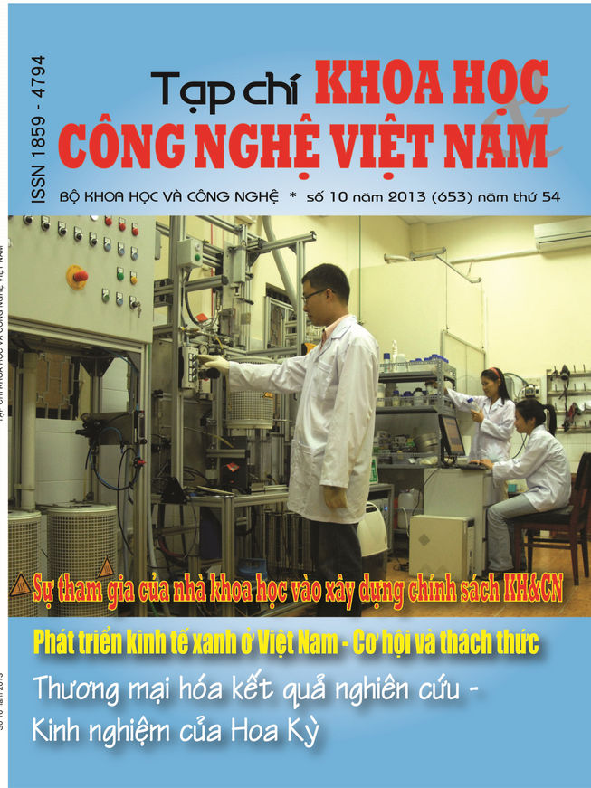 Tạp chí Khoa học và Công nghệ Việt Nam số 10 năm 2013 (653)