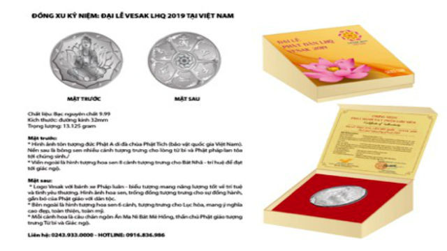  Ra mắt đồng xu bạc chào mừng Đại lễ Vesak 2019 