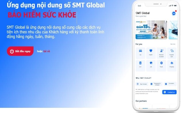 SMT Global - ứng dụng nội dung số cho lĩnh vực bảo hiểm và tài chính