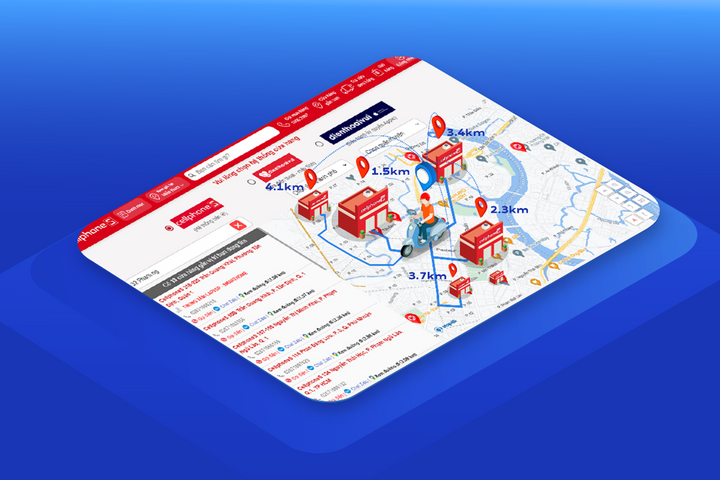 Tối ưu trang danh sách cửa hàng trên website doanh nghiệp với Map4D