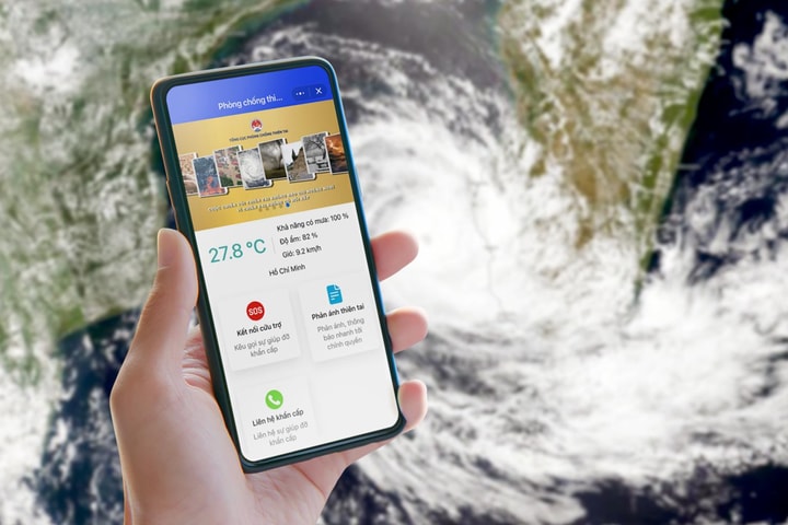 Người dân vùng bão Talim có thể tìm kiếm trợ giúp khẩn cấp qua Zalo