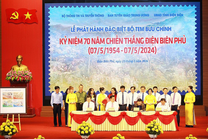 Hình ảnh chiến thắng Điện Biên phủ qua tem bưu chính Việt Nam
