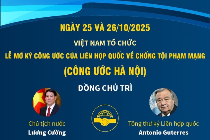 Tổ chức Lễ mở ký Công ước của LHQ về chống tội phạm mạng vào ngày 25 - 26/10