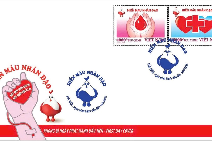 Phát hành bộ tem Hiến máu nhân đạo với ý nghĩa cao cả
