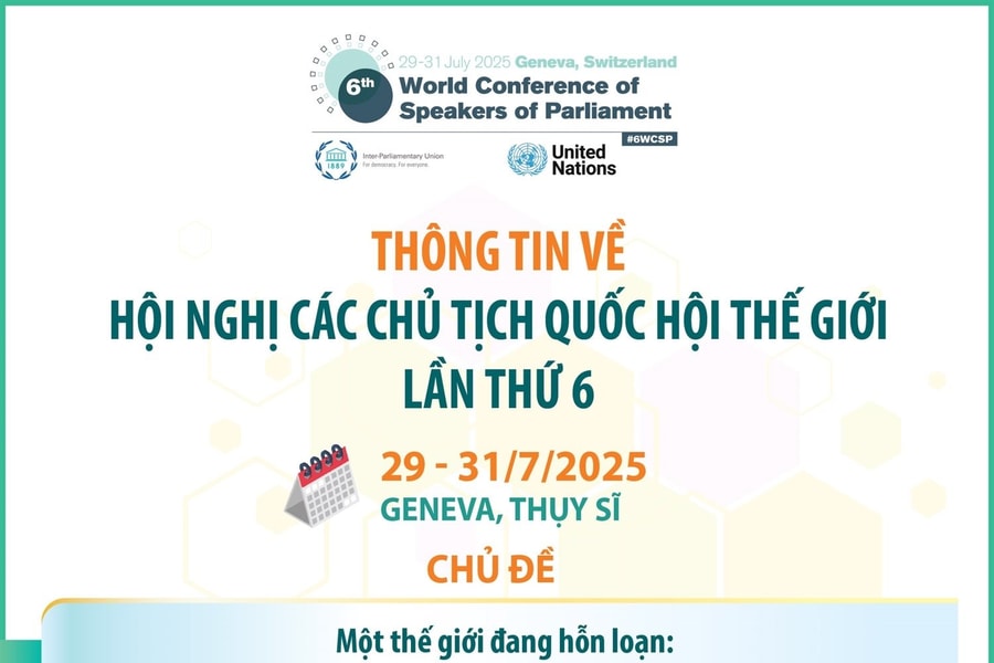 Hội nghị các Chủ tịch Quốc hội thế giới lần thứ 6: Tăng cường vai trò nghị viện trong các công nghệ mới, AI