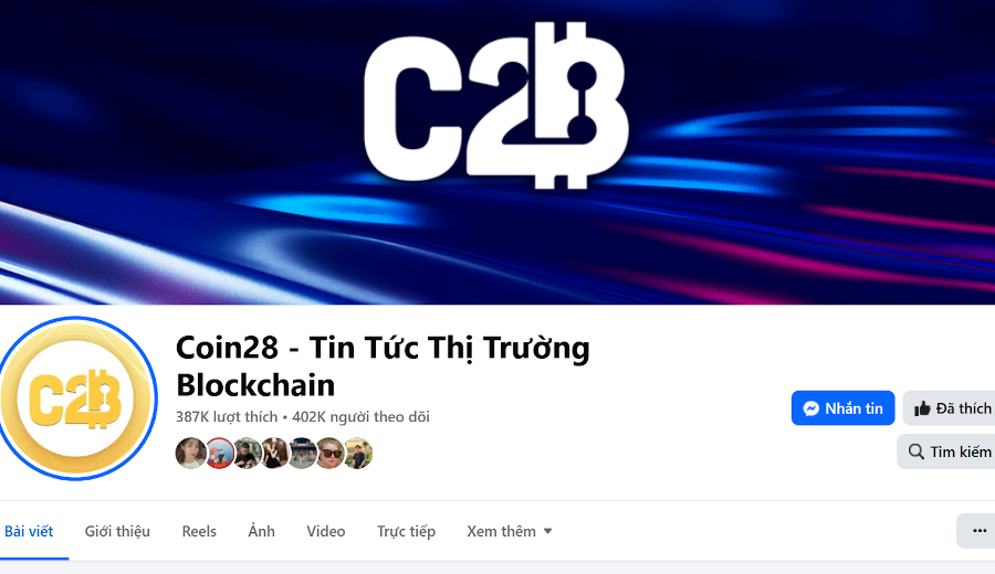 Fanpage 28Coin cập nhật thị trường crypto, blockchain