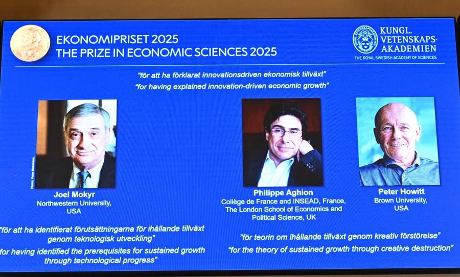 Nobel Kinh tế 2025: Vinh danh ba nhà khoa học giải thích về tăng trưởng kinh tế dựa trên đổi mới