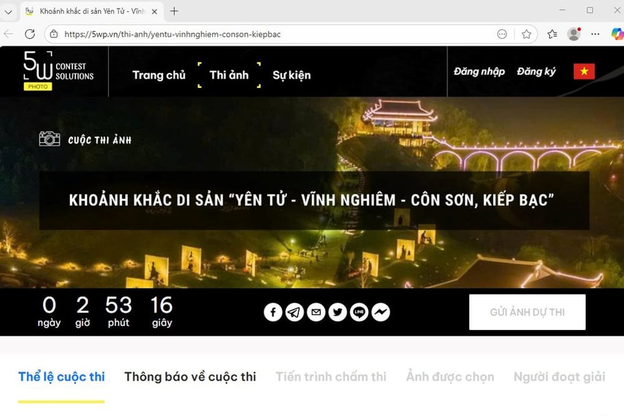 Chính thức nhận ảnh dự thi “Khoảnh khắc di sản Yên Tử - Vĩnh Nghiêm - Côn Sơn, Kiếp Bạc”