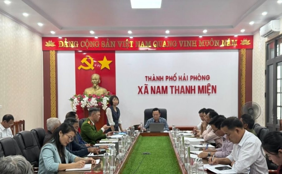 Đoàn công tác Hải Phòng làm việc tại xã Nam Thanh Miện về rà soát hộ nghèo 2025