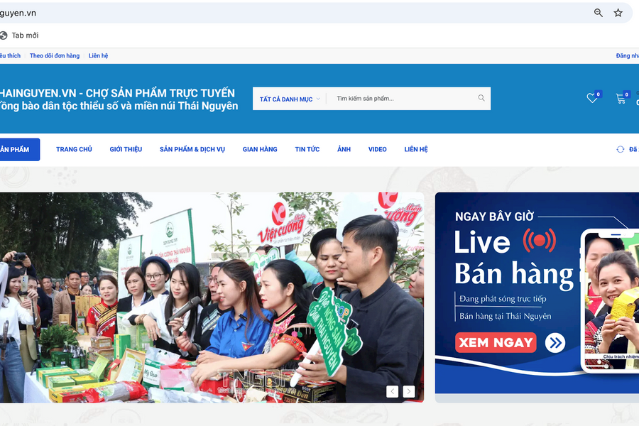 Chợ điện tử Thái Nguyên: Mở lối cho sản phẩm vùng cao