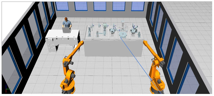 Hệ thống mô hình thực hành quản lý sản xuất MES, tự động hóa trong nhà máy thông minh và mô phỏng số phục vụ nghiên cứu và đào tạo