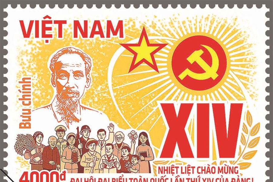 Điểm lại 13 bộ tem bưu chính chào mừng 12 kỳ Đại hội Đảng