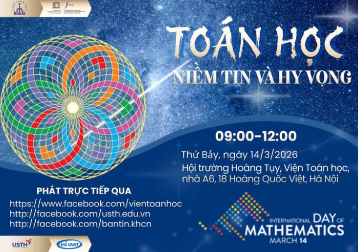Ngày Toán học Quốc tế 2026: Lan tỏa thông điệp “Toán học - Niềm tin và hy vọng”