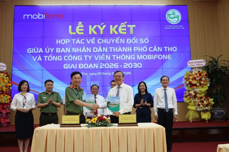 Hợp tác về chuyển đổi số giữa UBND thành phố Cần Thơ và Tổng công ty Viễn thông MobiFone giai đoạn 2026 - 2030