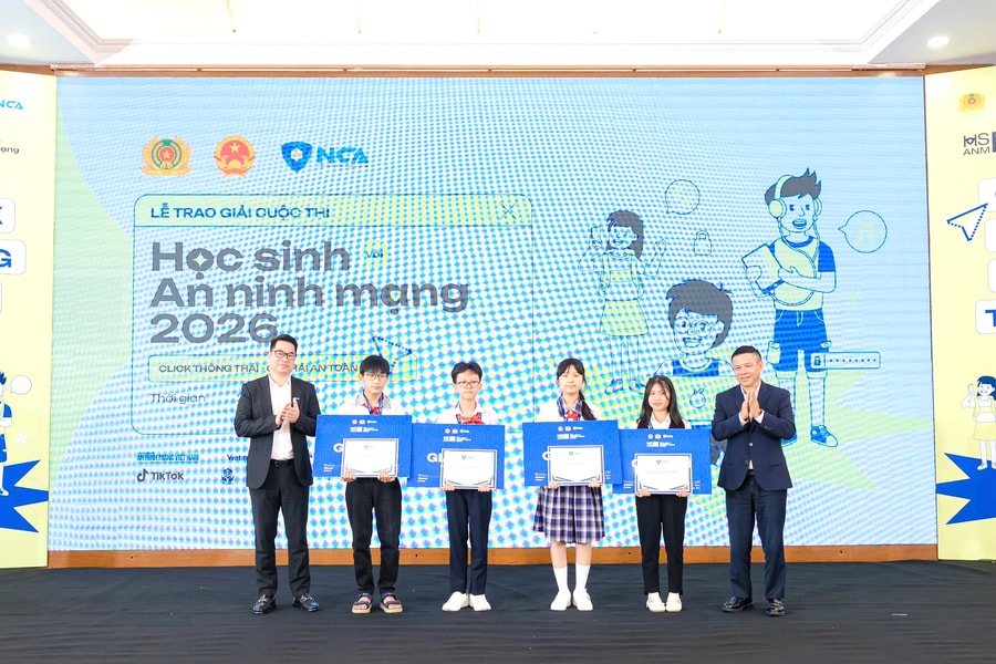Bốn học sinh đạt giải Nhất cuộc thi Học sinh với An ninh mạng 2026