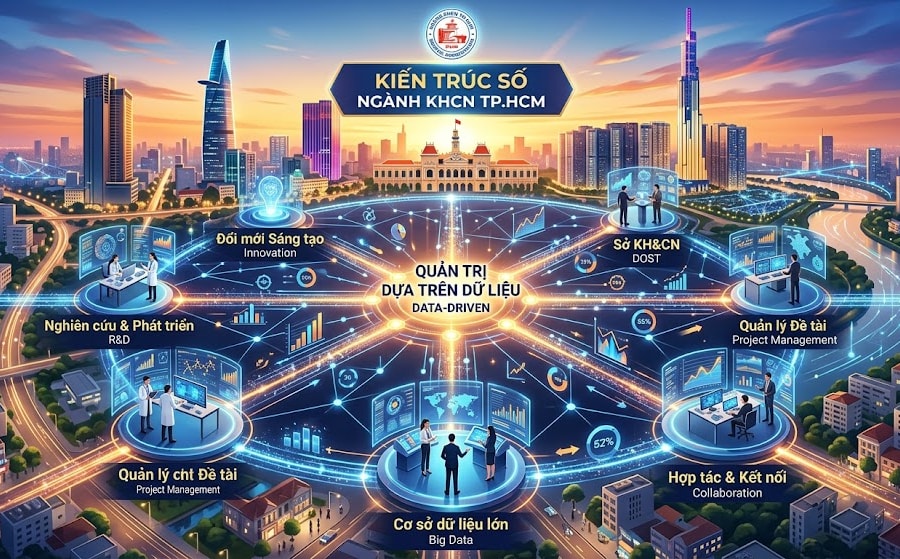 Kiến trúc số ngành KH&CN TP.HCM: Hướng đến quản trị dựa trên dữ liệu