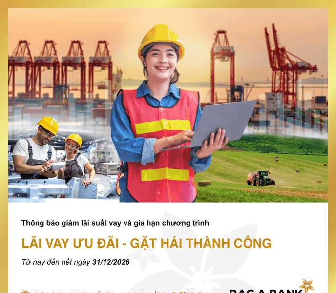 BAC A BANK giảm thêm lãi suất vay cho doanh nghiệp lĩnh vực ưu tiên