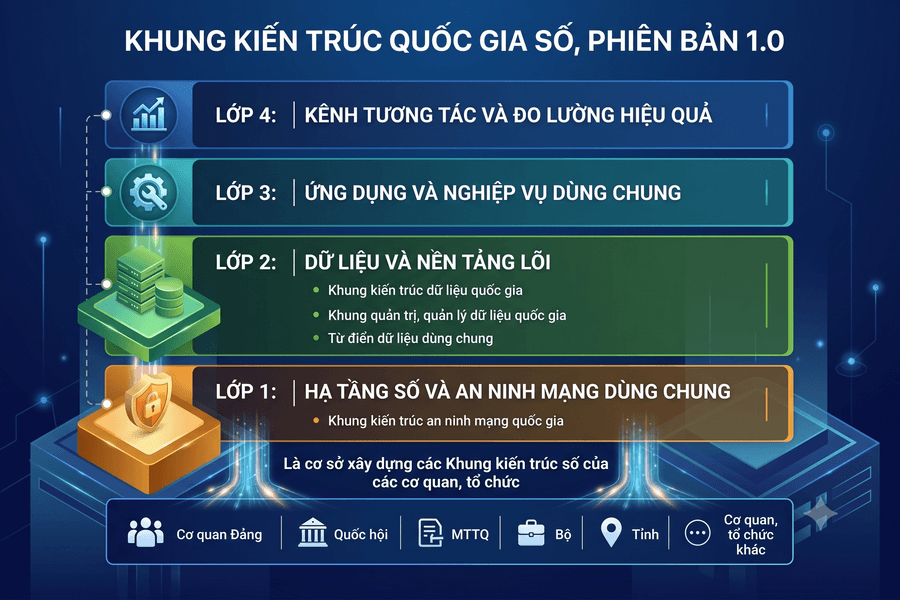 Khung Kiến trúc 1.0: Nền móng để vận hành quốc gia số thống nhất