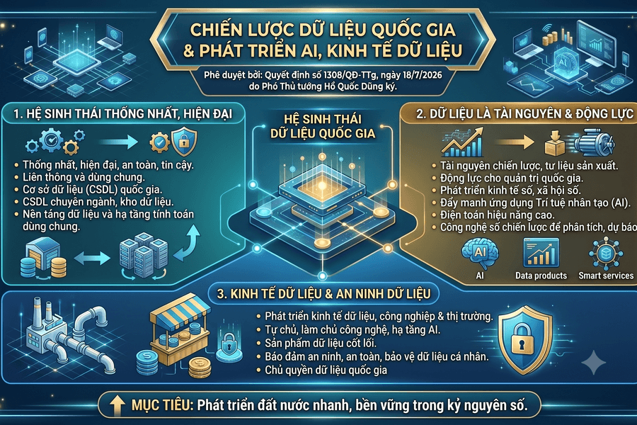 Phê duyệt chiến lược dữ liệu quốc gia, phát triển AI và kinh tế dữ liệu