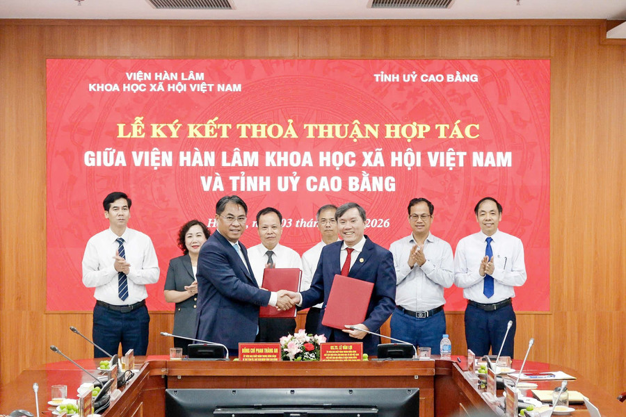 Cao Bằng và Viện Hàn lâm KHXH Việt Nam hợp tác toàn diện giai đoạn 2026-2030